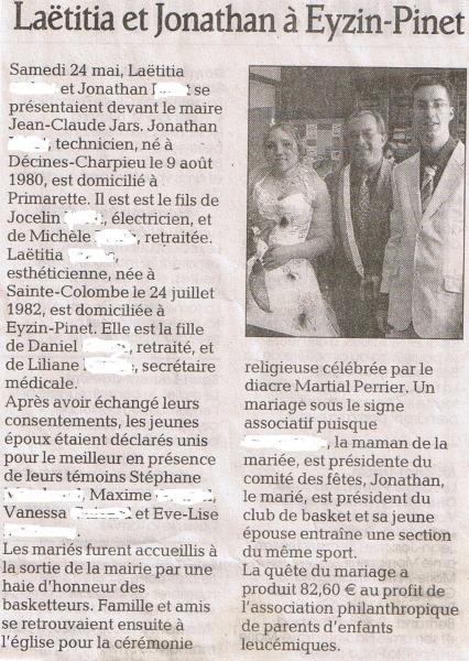 Ils se sont dit oui .....